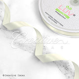 5/8" Single Face Satin Ribbon - 100 Yards (Ivory)