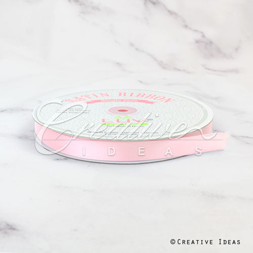 5/8" Single Face Satin Ribbon - 100 Yards (Light Pink)
