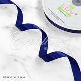 5/8" Single Face Satin Ribbon - 100 Yards (Navy Blue)