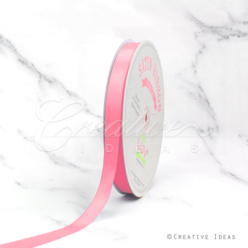 5/8" Single Face Satin Ribbon - 100 Yards (Rose)