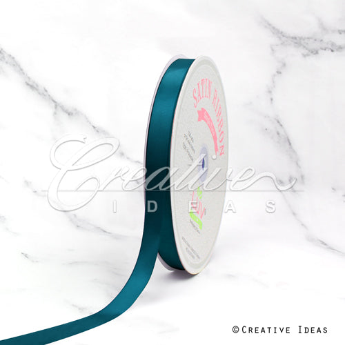 5/8" Single Face Satin Ribbon - 100 Yards (Teal)