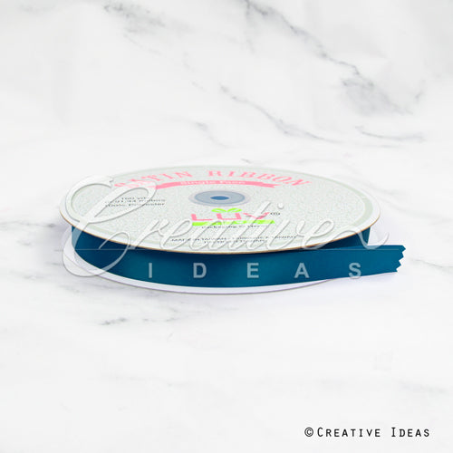 5/8" Single Face Satin Ribbon - 100 Yards (Teal)