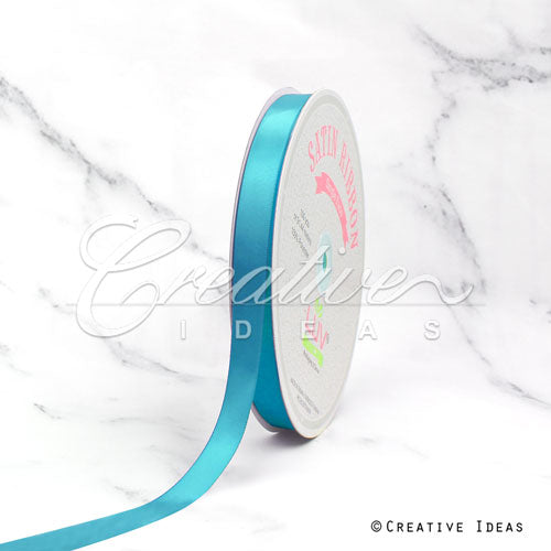 5/8" Single Face Satin Ribbon - 100 Yards (Turquoise)