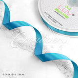 5/8" Single Face Satin Ribbon - 100 Yards (Turquoise)