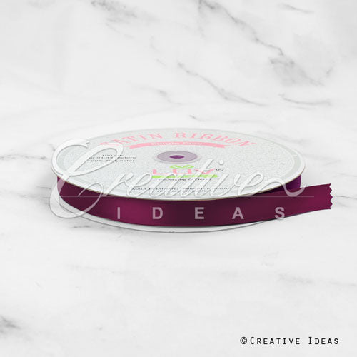 5/8" Single Face Satin Ribbon - 100 Yards (Wine)