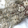 1 Yard Beaded 3D Floral Lace Fabric Embroidered 100 Percent Polyester Net Mesh 51 inch Width