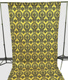 Damask Flocking Taffeta Fabric - Black Flocking Damask, 5 Feet Wide, 1 Panel (1 Panel)