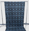 Damask Flocking Taffeta Fabric - Black Flocking Damask, 5 Feet Wide, 1 Panel (1 Panel)