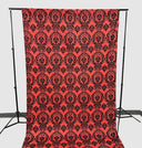 Damask Flocking Taffeta Fabric - Black Flocking Damask, 5 Feet Wide, 1 Panel (1 Panel)