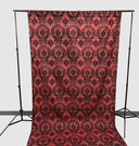 Damask Flocking Taffeta Fabric - Black Flocking Damask, 5 Feet Wide, 1 Panel (1 Panel)