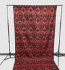 Damask Flocking Taffeta Fabric - Black Flocking Damask, 5 Feet Wide, 1 Panel (1 Panel)