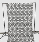 Damask Flocking Taffeta Fabric - Black Flocking Damask, 5 Feet Wide, 1 Panel (1 Panel)
