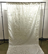 Damask Flocking Taffeta Fabric - Black Flocking Damask, 5 Feet Wide, 1 Panel (1 Panel)