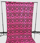 Damask Flocking Taffeta Fabric - Black Flocking Damask, 5 Feet Wide, 1 Panel (1 Panel)