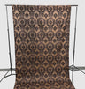 Damask Flocking Taffeta Fabric - Black Flocking Damask, 5 Feet Wide, 1 Panel (1 Panel)
