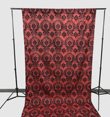 Damask Flocking Taffeta Fabric - Black Flocking Damask, 5 Feet Wide, 1 Panel (1 Panel)