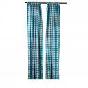 Buffalo Checkered Country Plaid Gingham Checkered Polyester Fabric - White And Red, 5 Feet Wide X 10 Feet High (1 Pair)