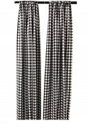 Buffalo Checkered Country Plaid Gingham Checkered Polyester Fabric - White And Red, 5 Feet Wide X 10 Feet High (1 Pair)