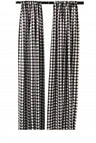 Buffalo Checkered Country Plaid Gingham Checkered Polyester Fabric - White And Red, 5 Feet Wide X 10 Feet High (1 Pair)