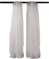 Polyester Sheer Mirror Organza Fabric - Backdrop Drape Curtain Panels, Room Divider, 5 Feet Wide X 10 Feet High (1 Pair)