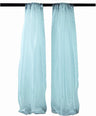 Polyester Sheer Mirror Organza Fabric - Backdrop Drape Curtain Panels, Room Divider, 5 Feet Wide X 10 Feet High (1 Pair)