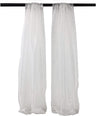 Polyester Sheer Mirror Organza Fabric - Backdrop Drape Curtain Panels, Room Divider, 5 Feet Wide X 10 Feet High (1 Pair)