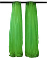 Polyester Sheer Mirror Organza Fabric - Backdrop Drape Curtain Panels, Room Divider, 5 Feet Wide X 10 Feet High (1 Pair)