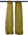 Polyester Sheer Mirror Organza Fabric - Backdrop Drape Curtain Panels, Room Divider, 5 Feet Wide X 10 Feet High (1 Pair)