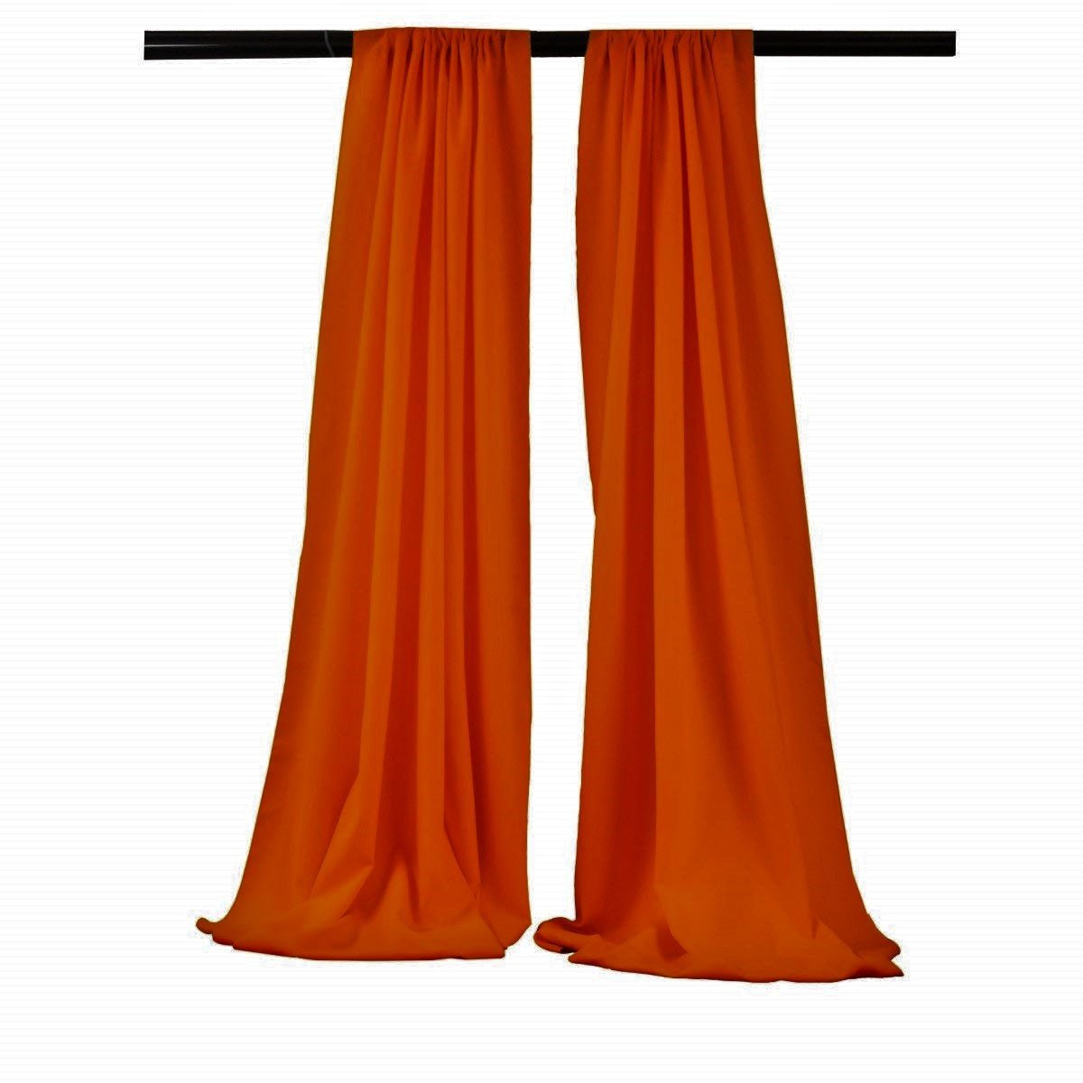 Polyester Seamless Backdrop Drape Fabric - Solid Color, 5' Width X 15' Height (2 Panels)