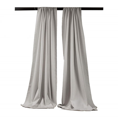 Polyester Seamless Backdrop Drape Fabric - Solid Color, 5' Width X 15' Height (2 Panels)