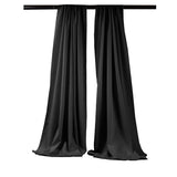 Polyester Seamless Backdrop Drape Curtain Fabric - 5 Feet Wide x 20 Feet High, 4" Rod Pocket, 2 Panels (2 Panels)