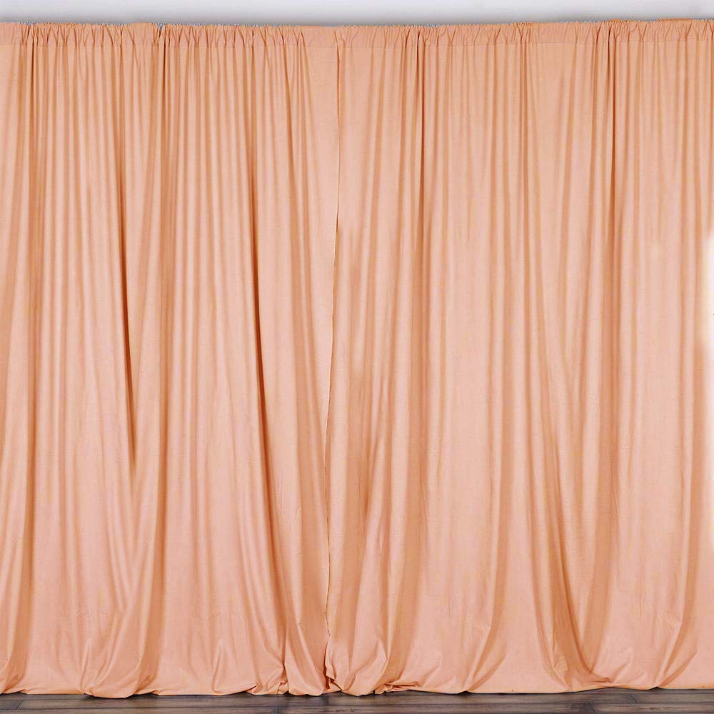 Polyester Seamless Backdrop Drape Curtain Fabric - 5 Feet Wide x 20 Feet High, 4" Rod Pocket, 2 Panels (2 Panels)