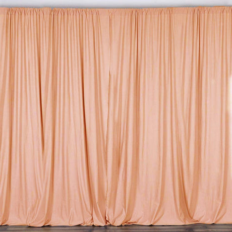 Polyester Seamless Backdrop Drape Curtain Fabric - 5 Feet Wide x 20 Feet High, 4" Rod Pocket, 2 Panels (2 Panels)