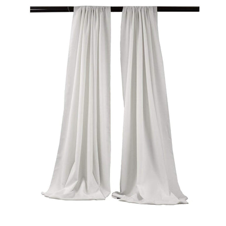 Polyester Seamless Backdrop Drape Curtain Fabric - 5 Feet Wide x 20 Feet High, 4" Rod Pocket, 2 Panels (2 Panels)