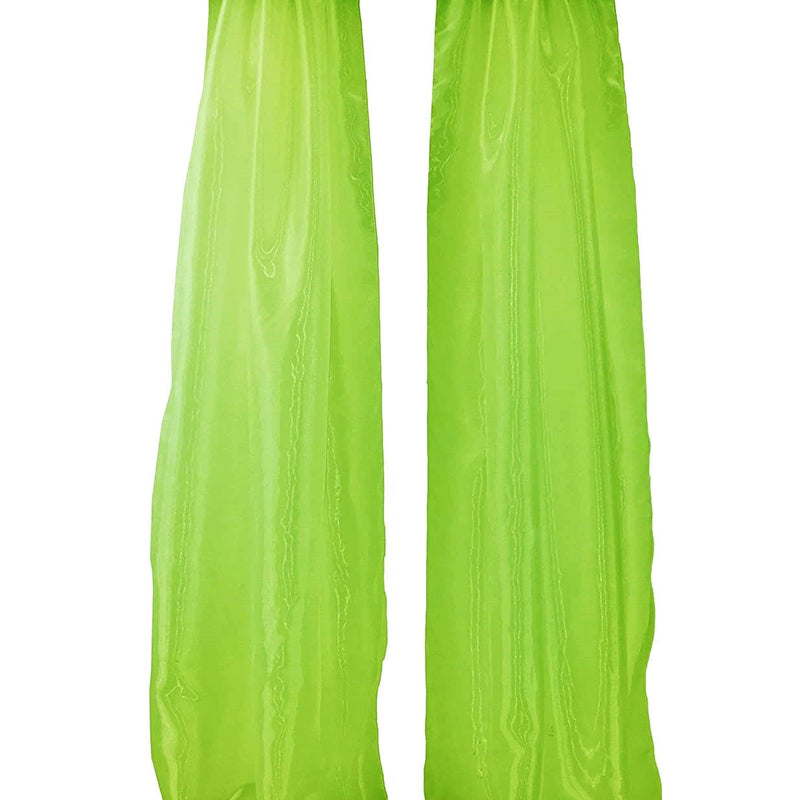 Polyester Sheer Mirror Organza Fabric - Backdrop Drape, Curtain Panels, Room Divider, 5 Feet Wide X 20 Feet High (1 Pair)