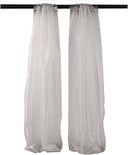 Polyester Sheer Mirror Organza Fabric - Backdrop Drape, Curtain Panels, Room Divider, 5 Feet Wide X 20 Feet High (1 Pair)