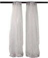 Polyester Sheer Mirror Organza Fabric - Backdrop Drape, Curtain Panels, Room Divider, 5 Feet Wide X 20 Feet High (1 Pair)