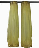 Polyester Sheer Mirror Organza Fabric - Backdrop Drape Curtain Panels, Room Divider, 5 Feet Wide X 20 Feet High (1 Pair)