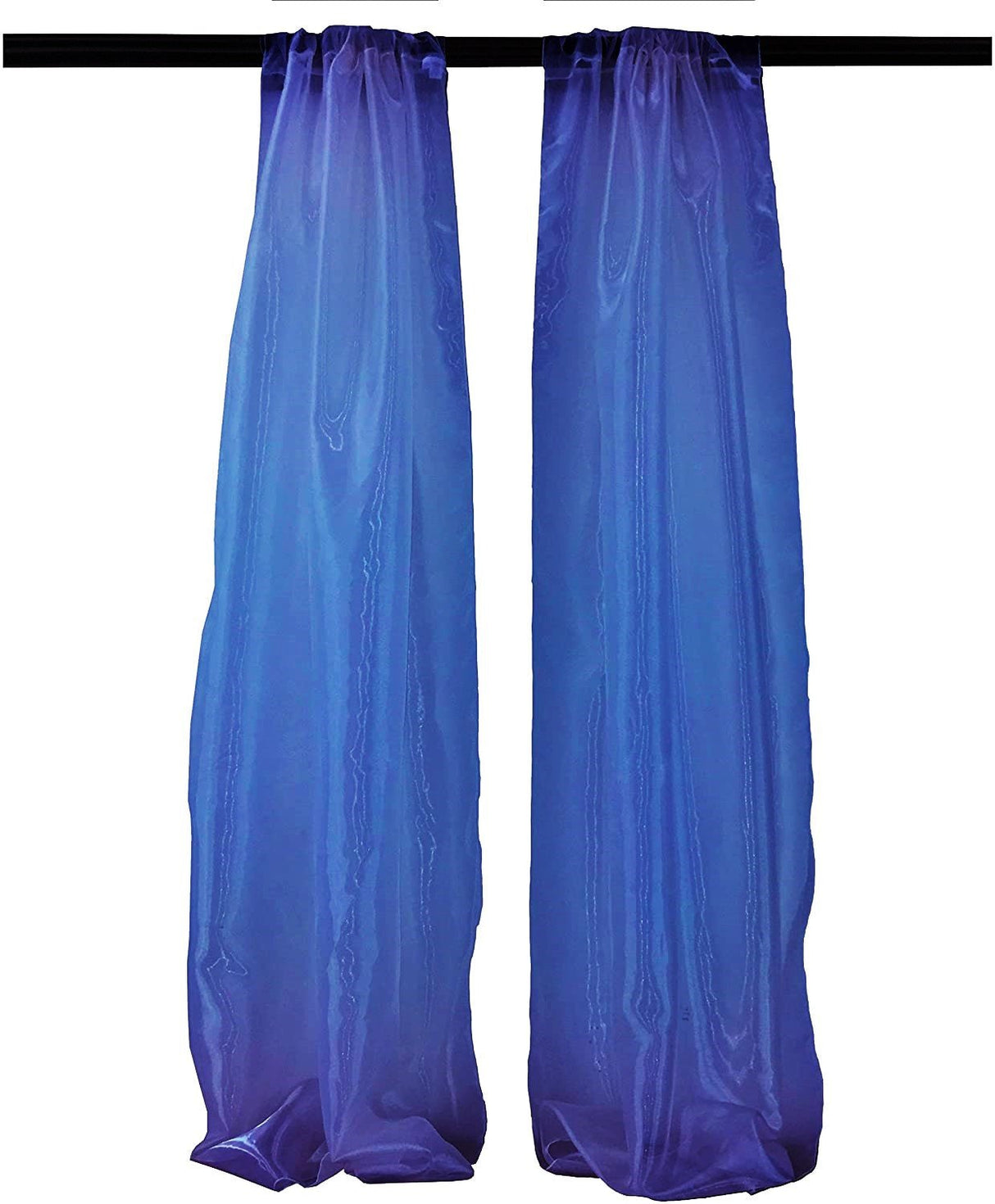 Polyester Sheer Mirror Organza Fabric - Backdrop Drape Curtain Panels, Room Divider, 5 Feet Wide X 20 Feet High (1 Pair)