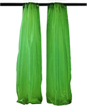 Polyester Sheer Mirror Organza Fabric - Backdrop Drape, Curtain Panels, Room Divider, 5 Feet Wide X 20 Feet High (1 Pair)