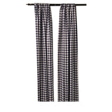Buffalo Checkered Country Plaid Gingham Polyester Fabric - White And Black Checkered, 5 Feet Wide X 6 Feet High (1 Pair)