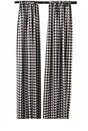 Buffalo Checkered Country Plaid Gingham Polyester Fabric - White And Black Checkered, 5 Feet Wide X 6 Feet High (1 Pair)