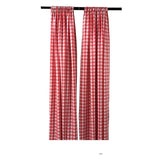 Buffalo Checkered Country Plaid Gingham Polyester Fabric - White And Black Checkered, 5 Feet Wide X 6 Feet High (1 Pair)