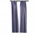 Buffalo Checkered Country Plaid Gingham Polyester Fabric - White And Black Checkered, 5 Feet Wide X 6 Feet High (1 Pair)