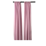 Buffalo Checkered Country Plaid Gingham Polyester Fabric - White And Black Checkered, 5 Feet Wide X 6 Feet High (1 Pair)