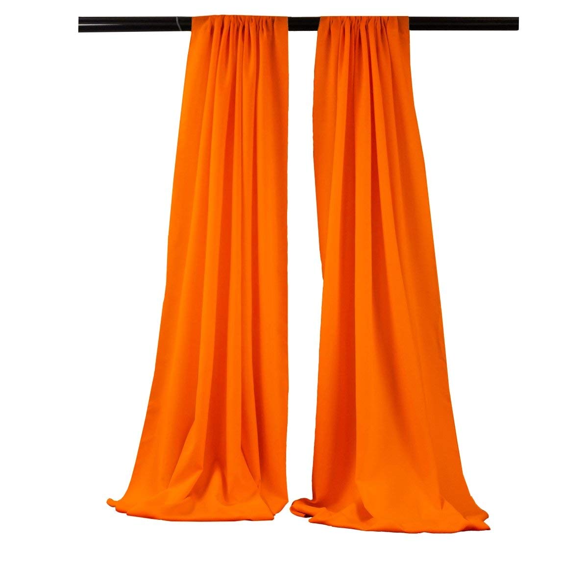 Polyester Poplin Fabric - Backdrop Drape Curtain Panel, Room Divider, 5 Feet Wide x 6 Feet High, Color Options (1 Pair)