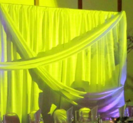 Polyester Poplin Fabric - Backdrop Drape Curtain Panel, Room Divider, 5 Feet Wide x 6 Feet High, Color Options (1 Pair)
