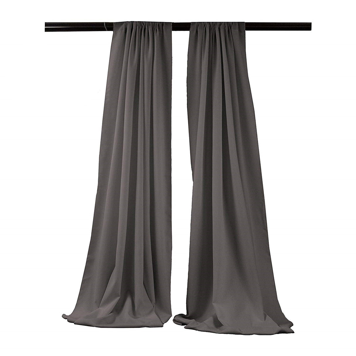 Polyester Poplin Fabric - Backdrop Drape Curtain Panel, Room Divider, 5 Feet Wide x 6 Feet High, Color Options (1 Pair)
