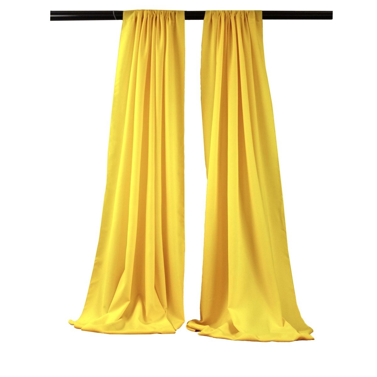 Polyester Poplin Fabric - Backdrop Drape Curtain Panel, Room Divider, 5 Feet Wide x 6 Feet High, Color Options (1 Pair)
