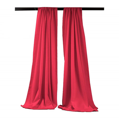 Polyester Poplin Fabric - Backdrop Drape Curtain Panel, Room Divider, 5 Feet Wide x 6 Feet High, Color Options (1 Pair)